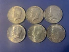 6 Kennedy 40% Silver 1966 (3) & 1969 (3) Half Dollars
