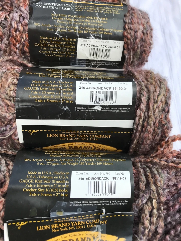 Lion Brand Homespun Yarn 2+ 6 Oz Skeins 319 Adirondack - Image 2 of 4