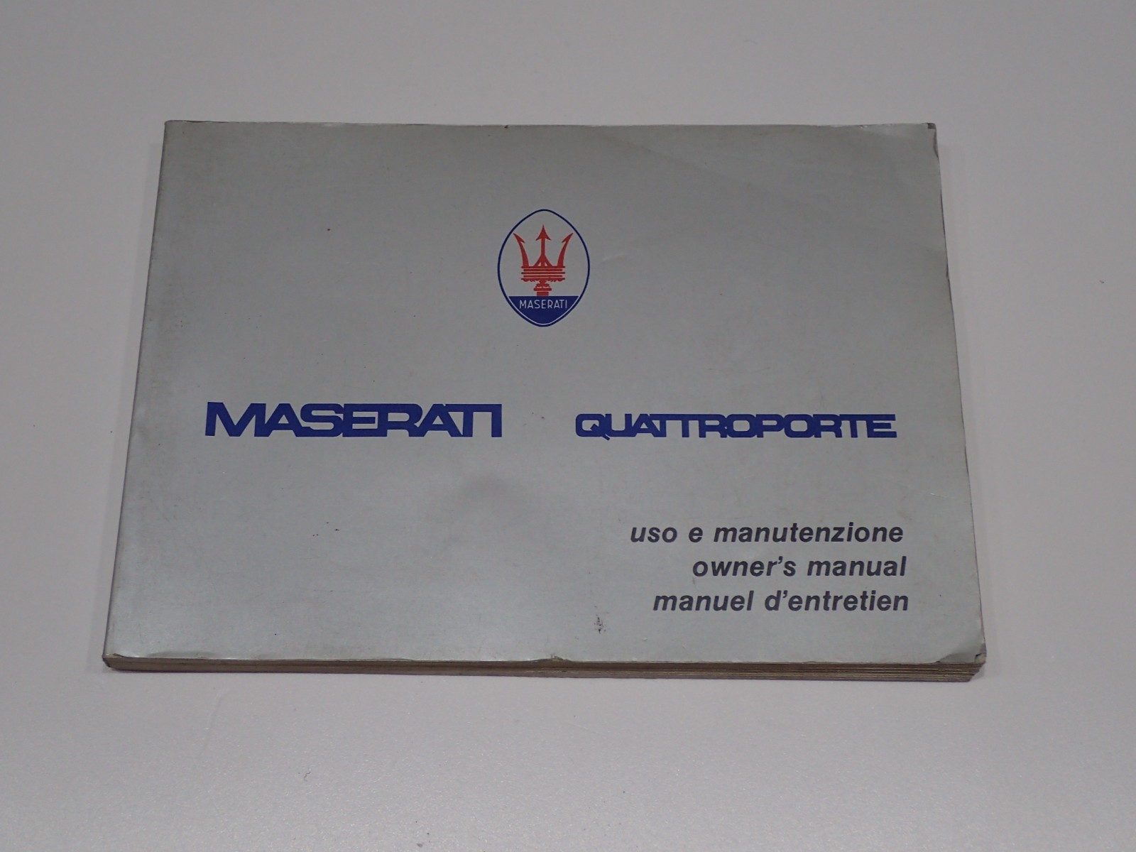MASERATI QUATTROPORTE LIBRETTO USO E MANUTENZIONE 1980