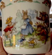 Bunnykins Royal Doulton Cup/Bowl  Plate Set English Fine Bone China VTG Whimsy
