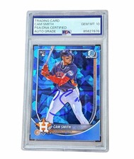 Cam Smith Signed Card Houston Astros Sapphire Rookie Auto PSA 10. rookie card picture