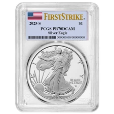 Presale - 2025-S $1 1-oz Proof American Silver Eagle PCGS PR70DCAM FS Flag Label