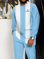 Men's Outfit 2 Piece Set Shirt  Pants Suit PLUS SIZE BIG 3XL