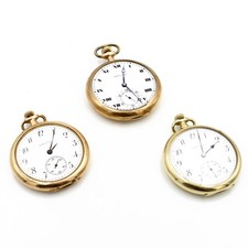 1917-1921 Hamilton Size 12-16s 17j White Dial Pocket Watches Lot of 3 #WB5118-5