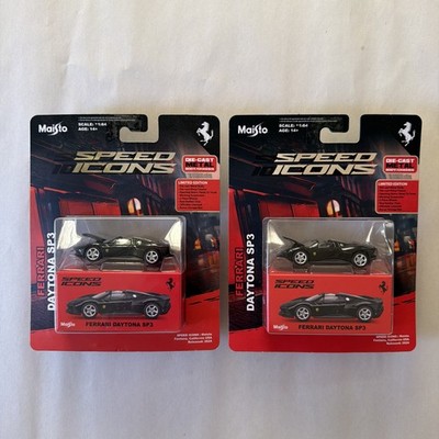 Maisto Speed Icons Ferrari Daytona SP3 (Lot of 2) Limited Edition - Black