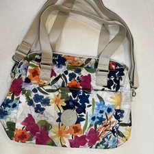 Kipling Satchel Bag Shoulder Crossbody Tote Purse Handle Felicity Flower Power