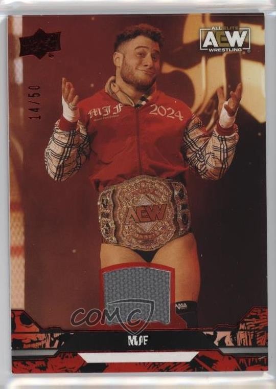 2023 Upper Deck AEW All Elite Wrestling Red Mat Relic 14/50 MJF #8 7u1