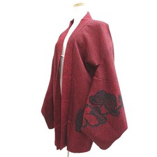 10837E2 Silk Vintage Japanese Kimono Haori Jacket Full Shibori Chrysanthemum