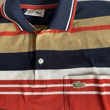 Vintage Striped Lacoste Men  s Polo Size Medium note No Tag