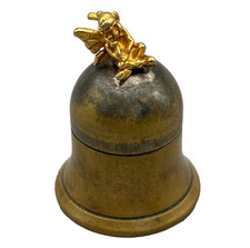Vintage Birks Tooth Fairy Trinket Box Brass for Storing Baby Teeth Tiny Objects