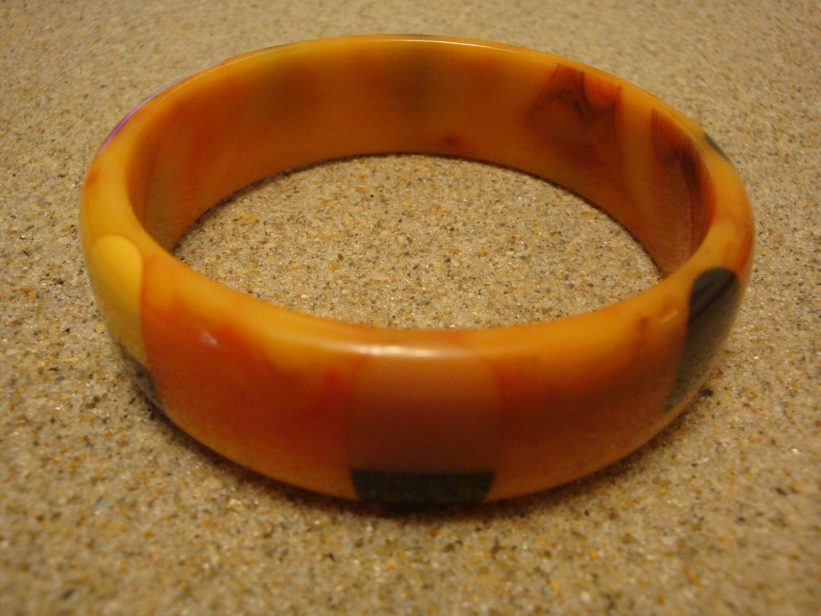 Marbled  Shultz Bakelite Bracelet! Multi Colored … - image 8