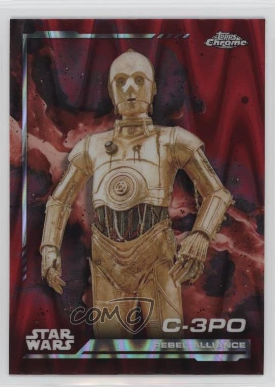 2024 Topps Chrome Star Wars Blaster Red RayWave Refractor C-3PO #109 02l5