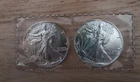 A Set of 2 1987 Liberty 1 oz .999 Fine Silver American Eagle Coins