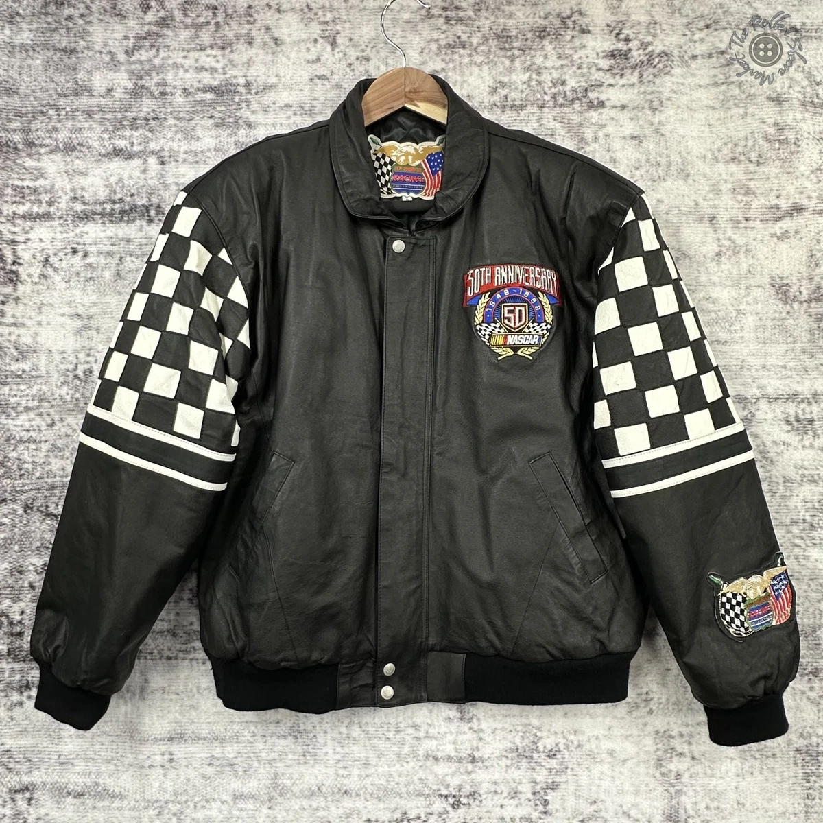 Nascar 50th Anniversary Leather Jacket for sale | eBay