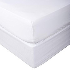 100 Cotton Fitted Sheet 800 Thread Count Solid 1 Piece Bottom Sheet Only Q...