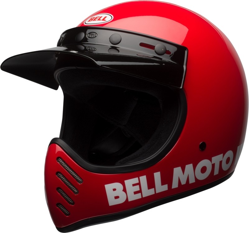 Casque BELL Moto-3 Classic rouge pour éviter la chaleur en moto rétro
