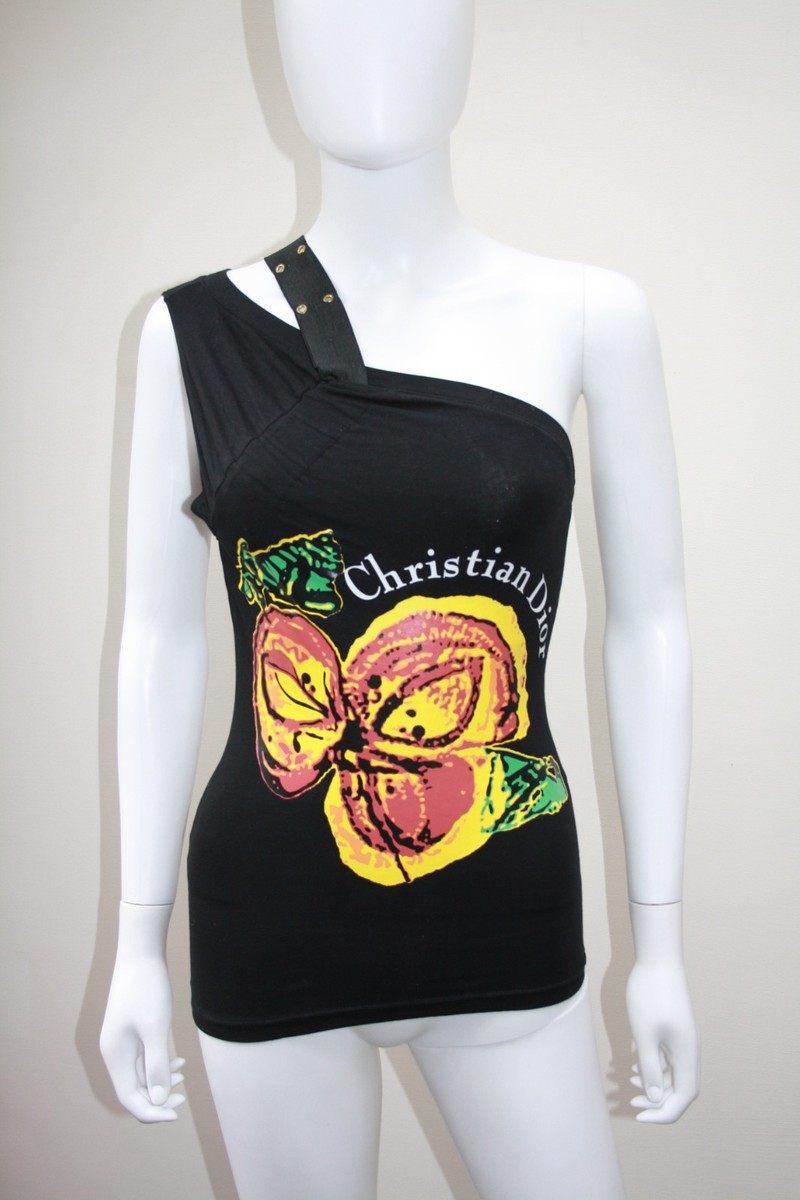 トップス 2002SS Christian Dior by John Galliano CHRISTIAN DIOR by John Galliano 2002 Archive One Shoulder Top