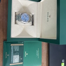 Rolex Datejust II Fluted Bezel Blue Dial Roman Numeral Oyster 41mm Watch 116334 2