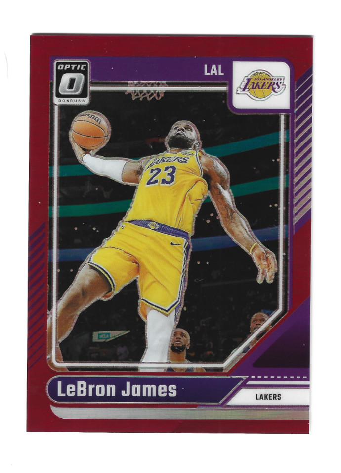 2024-25 Panini Donruss Optic LeBron James #148 Red Prizm #72/99