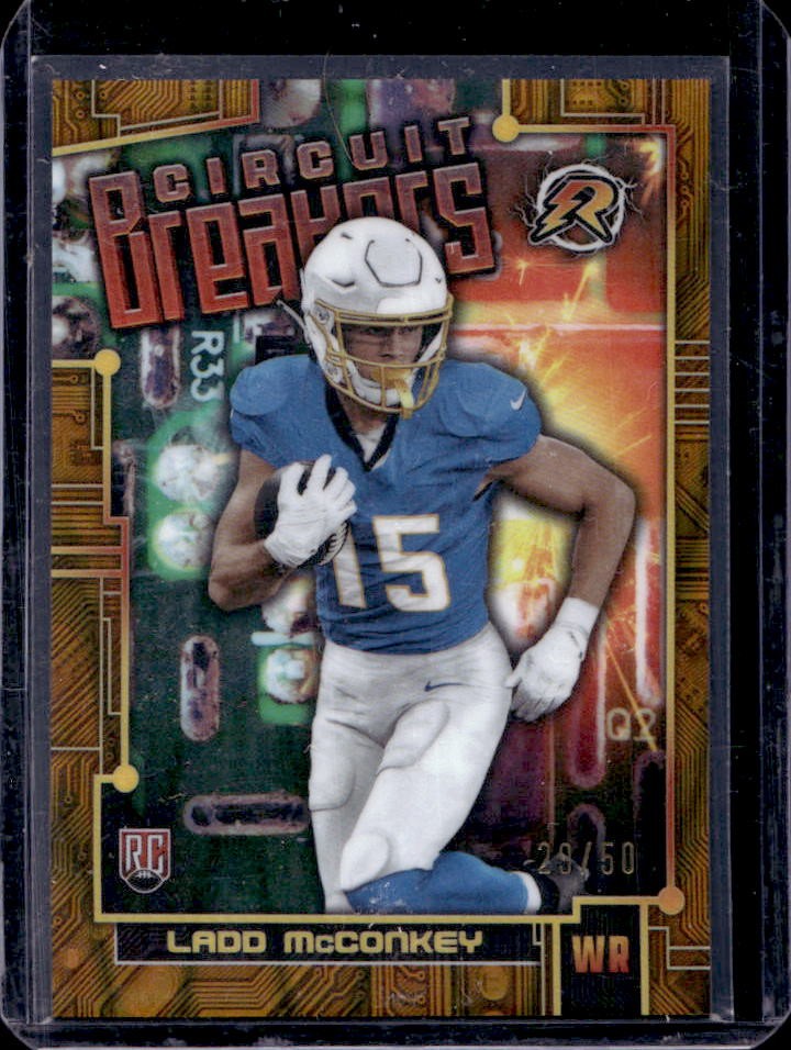 2024 Topps Resurgence Ladd McConkey Circuit Breakers RC Gold Power Surge #29/50