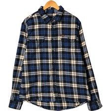 Used Orvis long-sleeved flannel check shirt men's size L approx.
