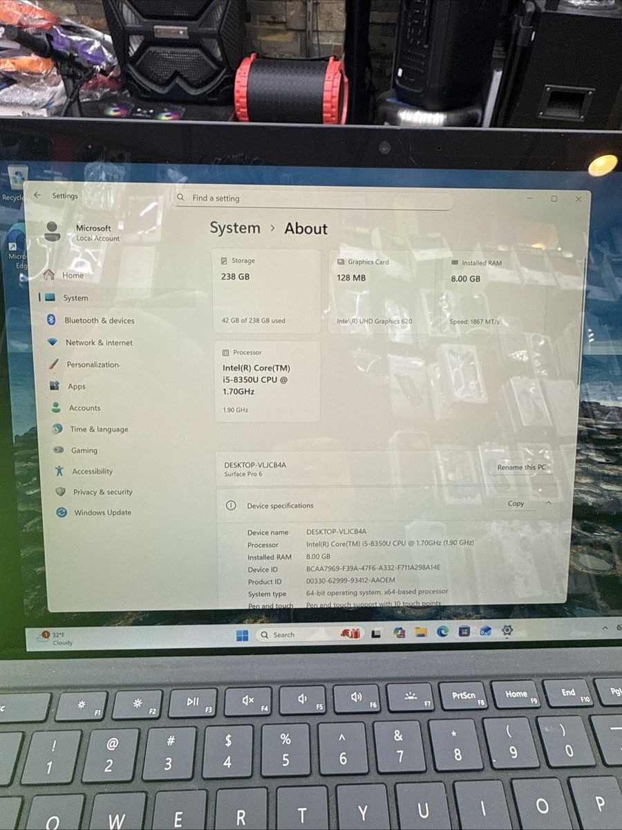 Microsoft Surface Pro 12.3 inch (256Gb, Intel Core i5 7th Gen