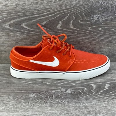 Nike SB Zoom Mens 7.5 Stefan Janoski OG+ Orange Suede Leather Skate Shoes NEW