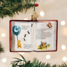Old World Christmas Winnie-the-Pooh Book Ornament