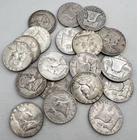 $10 Face Franklin Half Dollar 50c 90% Silver Junk Constitutional Lot