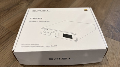 SMSL C200 Hi-Res Audio USB DAC Desktop Amplifier Black RCA TRS Outputs