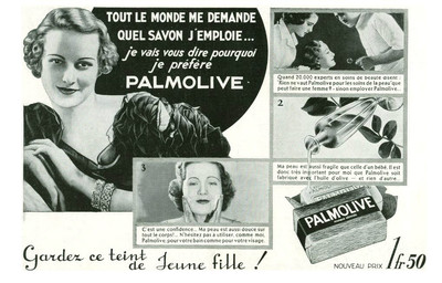 Alte Reklame Seife Palmolive 1934 aus Zeitschrift