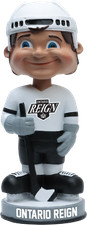Ontario Reign Vintage White Jersey Bobblehead AHL Hockey