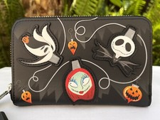 Loungefly Disney Nightmare Before Christmas Tree Lights GITD Zip Around Wallet