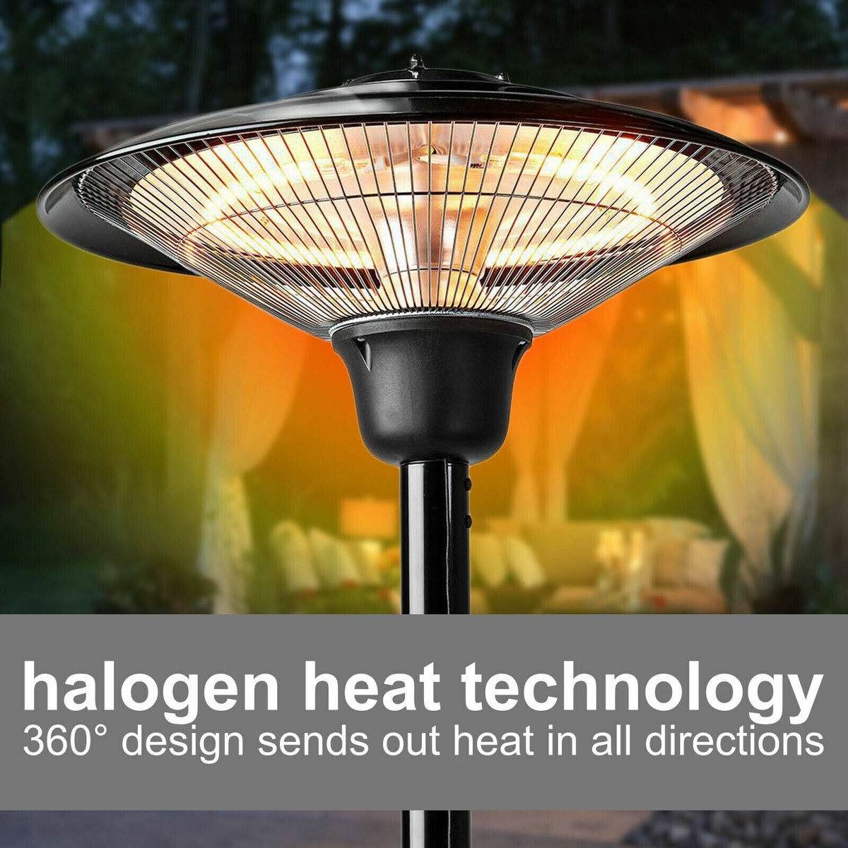 Garden Patio Free Standing Electric Patio Heater Freestanding
