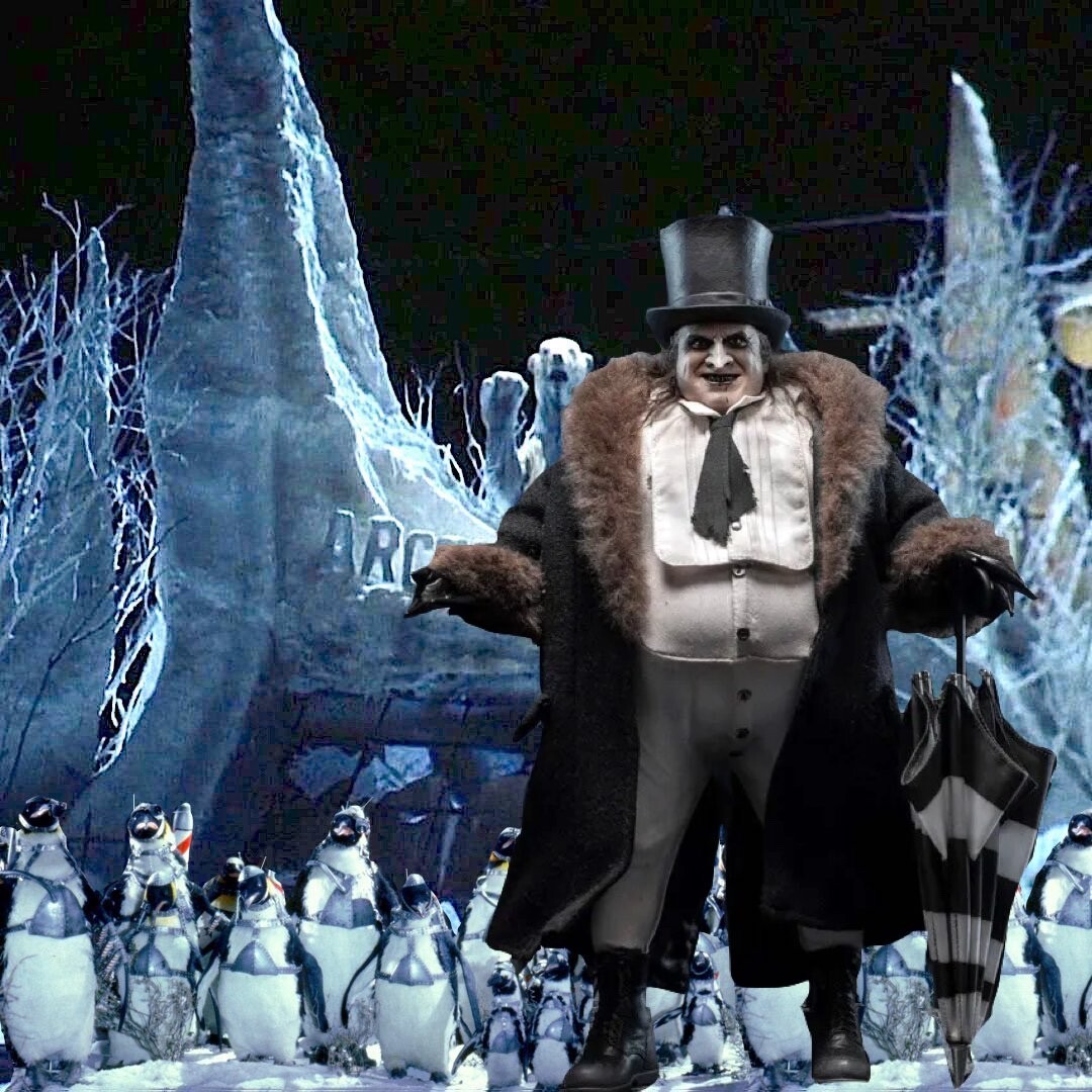 1/6 Batman Returns Backdrop 15&quot;x15&quot; - For 1/6 Penguin Gentleman of 