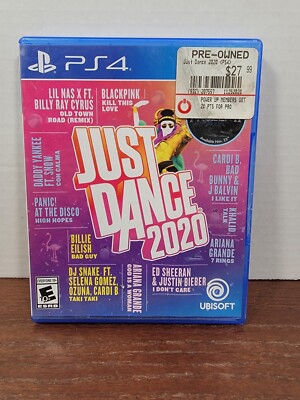 Just Dance 2020, Sony PlayStation 4, cover art, no game