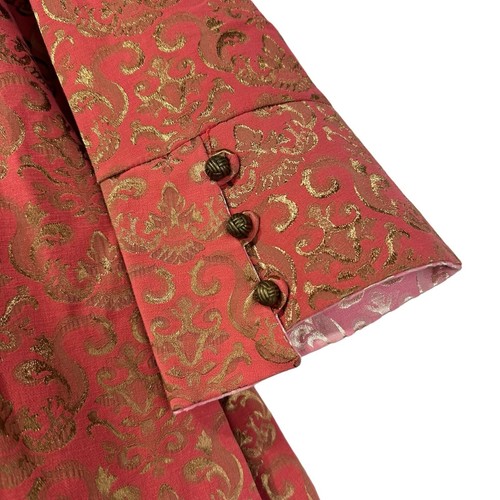 Shanghai Soho Pink Gold Brocade Floral Jacket Coat XL Asian Style Metallic - Picture 5 of 7