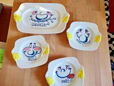 LOTTO TAZZE PAZZE VASSOIO PIATTI PORTATA LA CASTELLANA GIGLIO COLLEZIONE ANNI 80