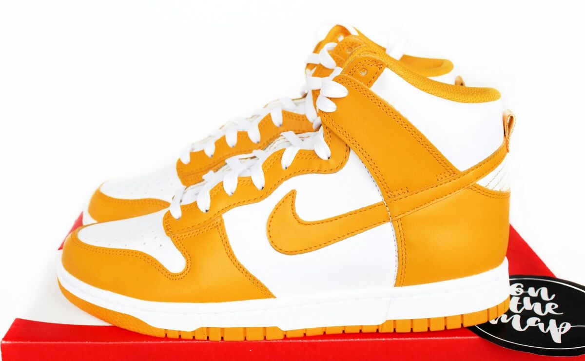 Nike Dunk High W Dark Sulfur Yellow UK 5.5 US 6 8 EUR 39 New