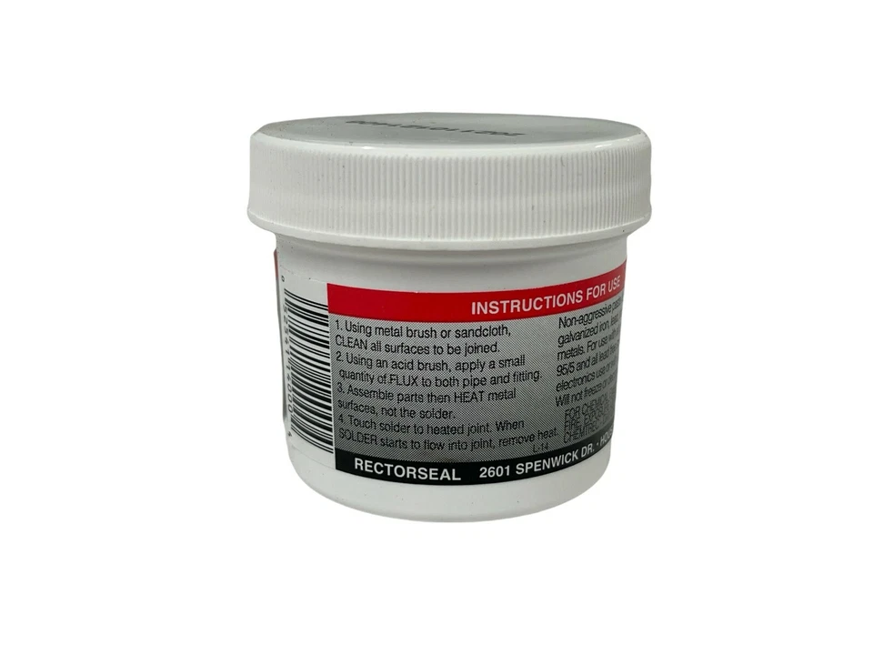 LOTE DE 3 RectorSeal 1.7 OZ Soldadura de pasta regular Flujo sin plomo 14003 Foto 4 de 4
