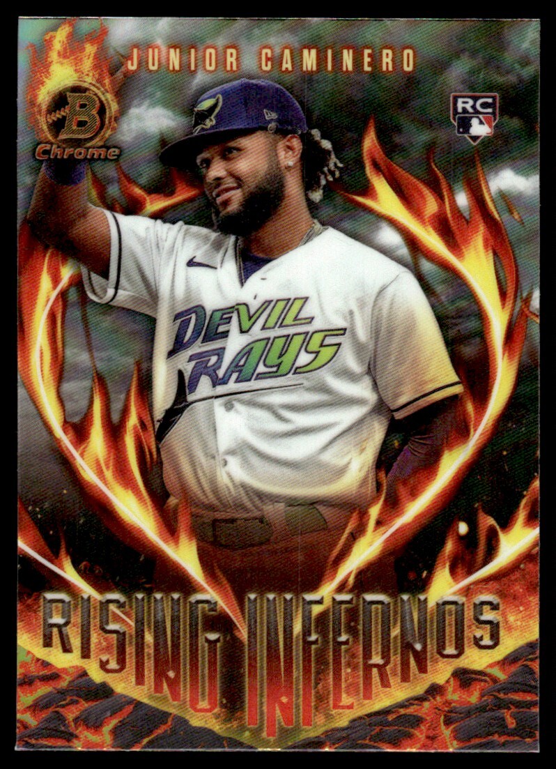 JUNIOR CAMINERO 2024 BOWMAN CHROME RISING INFERNOS RC #6