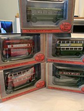 Image of 5 X EFE LONDON TRANSPORT BUS MODELS AEC - CRAWLEY EPPING PICCADILLY 1/76 NEW