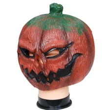 Red Pumpkin  Realistic Mask Party Latex Headgear Costume Cosplay Halloween