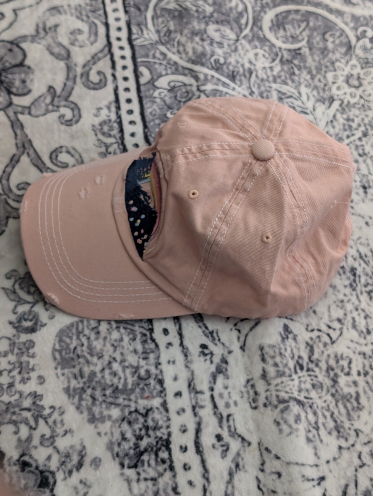 Womens Distressed Baseball Cap Easter Trees Eggs … - image 2