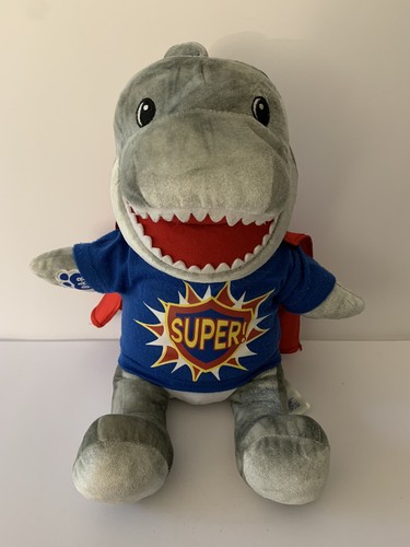 Shark - Build A Bear 16 - Approx 40cms - Superhero w/Shirt & Cape