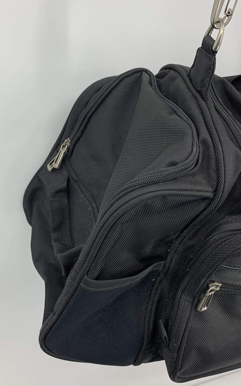 Chrysler Crossfire Travel Duffle Bag Canvas Lined Shoe Compartment Overnight Standard magazynowy