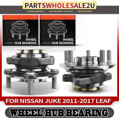 Front LH & RH Wheel Bearing & Hub Assembly for Nissan Juke 2011-2017 Leaf 11-12