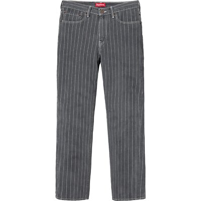 18SS Levi's 550 Supreme コラボ　ストライプ　デニム Supreme x Levi's Pinstripe 550 Jeans Black/Blue SS18 (SS18P7