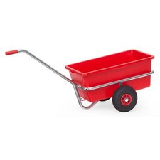 FETRA - Handwagen 6101 Transportwagen mit roter Kunststoffmulde 90 Ltr.