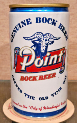 1990S BLUE STRIPE POINT BOCK ALUMINUM PULL TAB BEER CAN STEVENS POINT WISCONSIN